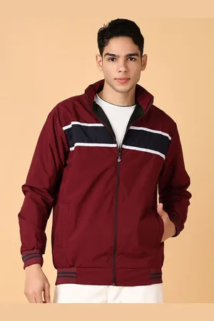 V-Mart Men Mock Collar Colourblocked Cotton Casual Bomber Jacket