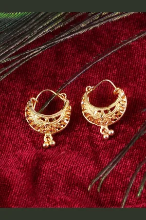 DIVASTRI Set Of 2 Gold-Plated Contemporary Hoop Earrings