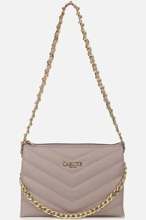 Carlton London Women Textured Structured Leather Handheld Bag