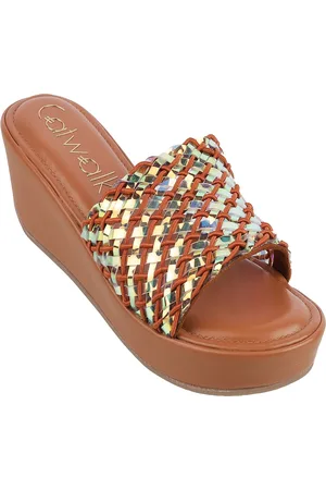 Catwalk Women Printed Open Toe Wedge Sandals