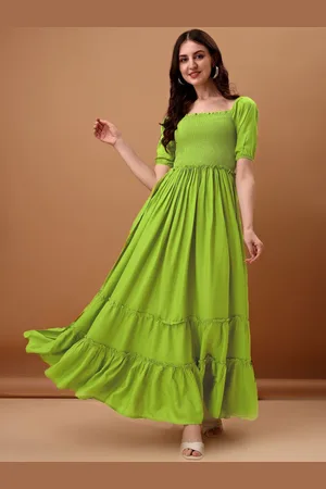 Kalini Women Square Neck Gown Maxi Dress