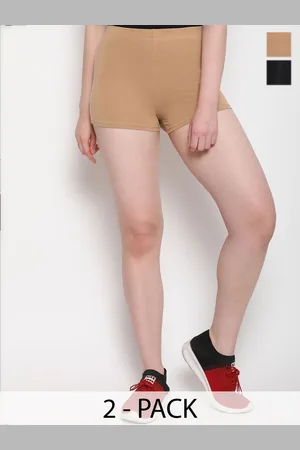Outflits Women Pack Of 2 Slim Fit Cycling Shorts