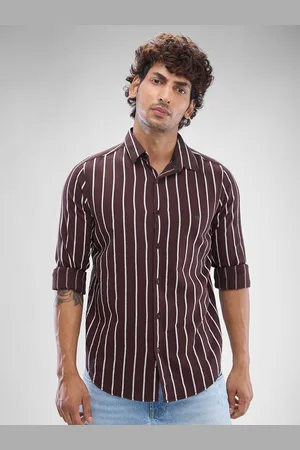 SPYKAR Men Striped Spread Collar Slim Fit Casual Shirt