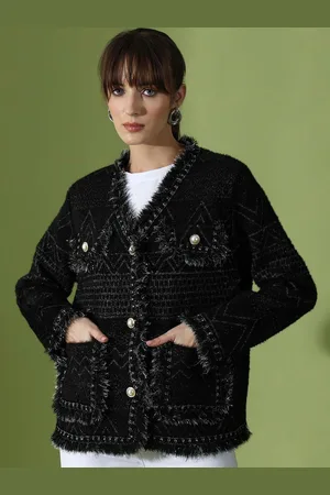 Kalini Self Design Woollen Cardigan
