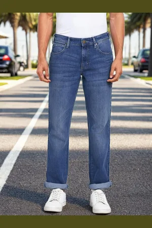 Wrangler Men Blue Millard Regular Fit Mid-Rise Clean Look Stretchable Jeans