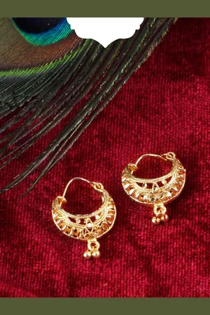 DIVASTRI Set Of 2 Gold-Plated Circular Hoop Earrings