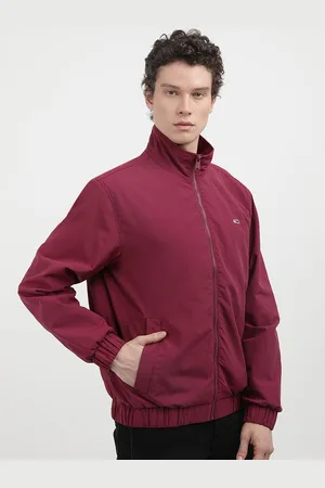 Tommy Hilfiger Men Solid Stand Collar Bomber Jacket
