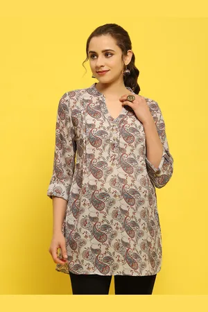 Shree Women Mandarin Collar Printed Tunic