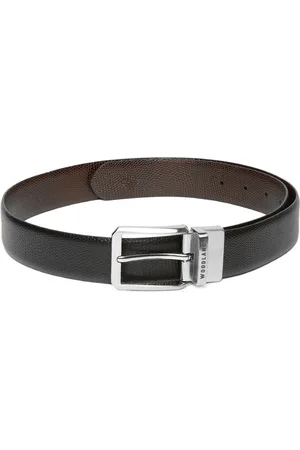 Woodland Men Textured Leather Reversible Formal Belt