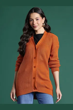 DressBerry Pure Acrylic Ribbed Cardigan