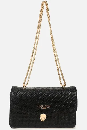 Carlton London Women Textured Crossbody Leather Sling Bag