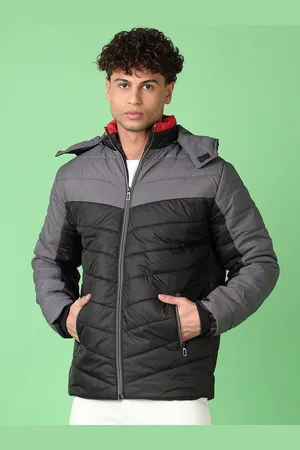 V-Mart Men Hooded Colourblocked Cotton Casual Padded Jacket