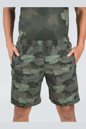 DECATHLON Men Camouflage Printed Low-Rise Sports Shorts
