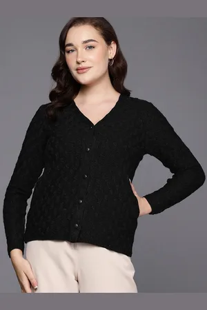 Cayman Women Cable Knit Woollen Cardigan