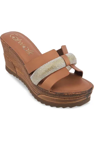 Catwalk Women Leather Wedge Sandals