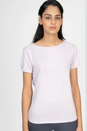DECATHLON Women Solid Round Neck T-shirt