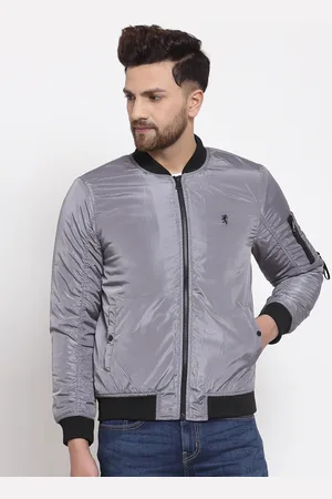 Red Tape Men Grey Padded Bomber Jacket