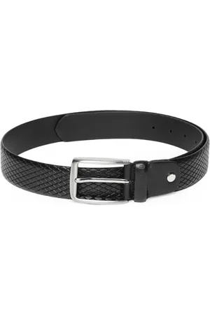 Woodland Men Textured Leather Belt