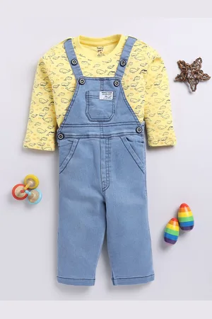 Toonyport Infants Printed Denim Dungarees With T-Shirts