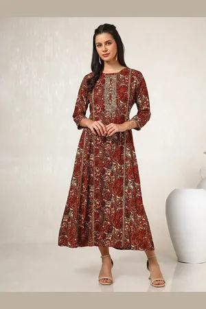 Soch Women Ethnic Motifs Printed A-Line Maxi Ethnic Dress