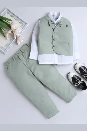 BAESD Boys Notched Lapel Single-Breasted 3-Piece Suit Set