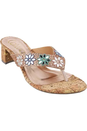 Catwalk Synthetic Embellished Block Heel Sandals
