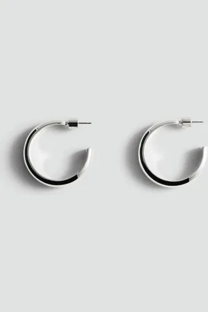 MANGO Classic Half Hoop Earrings