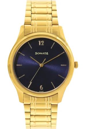 Sonata Men Stainless Steel Dial & Bracelet Style Straps Analogue Watch 77082YM07