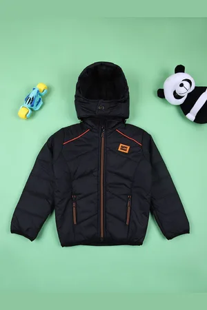 V-Mart Boys Hooded Solid Cotton Casual Puffer Jacket