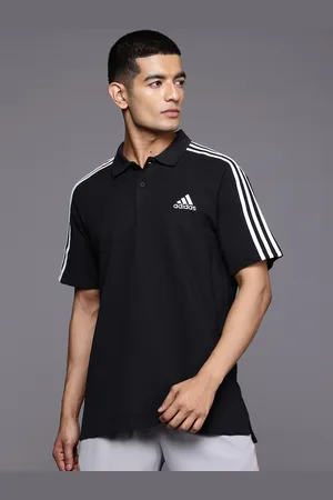 adidas 3-Stripes Pique Pure Cotton Polo Collar T-shirt