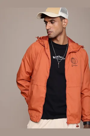 Roadster The Life Co. Graphic Printed Hooded Biker Jacket