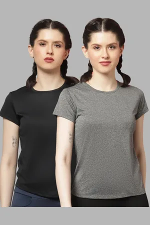Friskers Women Pack Of 2 Solid Round Neck T-shirts
