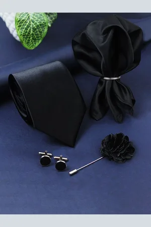 Kavove Men Accessory Gift Set of Tie, Cufflinks, Pocket Square