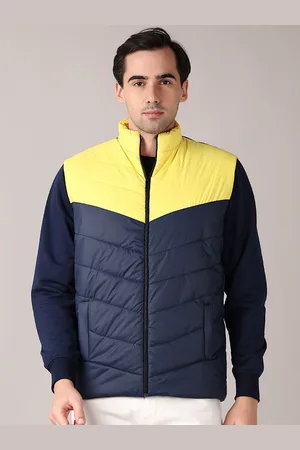 V-Mart Men Mock Collar Colourblocked Cotton Casual Padded Jacket