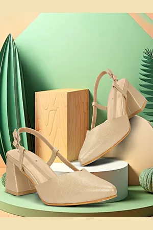DressBerry Women PU Party Pointed Toe Block Mules