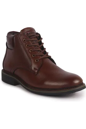 FAUSTO Men Block Heeled Hiking Boots