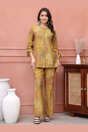 Claura Printed Top With Trousers Co-Ords