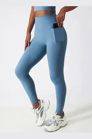 LULU & SKY Women Solid Ankle-Length Slim Fit High-Rise Tights With Pockets