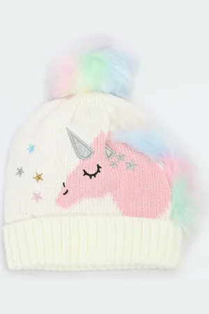Max Collection Girls Embroidered Winter Beanie