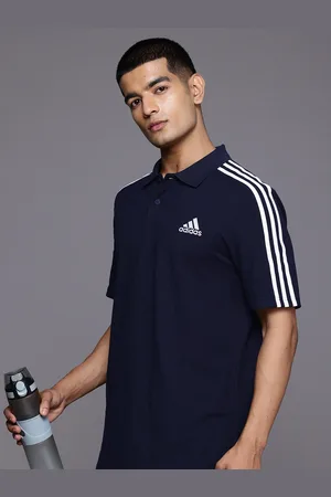adidas 3-Stripes Pique Pure Cotton Polo Collar T-shirt