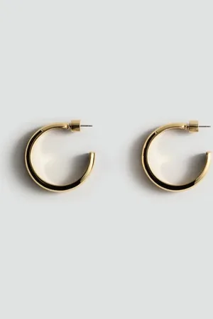 MANGO Classic Half Hoop Earrings