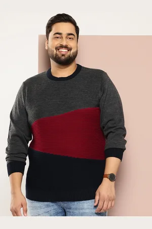 Sztori Men Plus Size Colourblocked Pullover