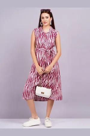 JC4U Womens Fit & Flare Midi Dress