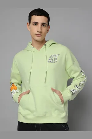 Free Authority Men Naruto Printed Hooded Cotton Oversized Sweatshirt