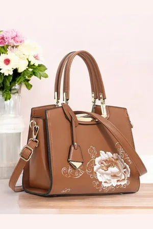 EXOTIC Women Floral Printed Structured Handheld Bag