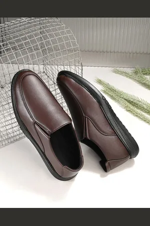 HERE&NOW Men Round Toe Formal Slip-Ons