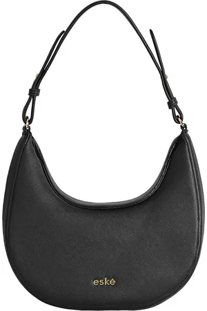 Eske Women Textured Solid Half Moon Handheld Bag