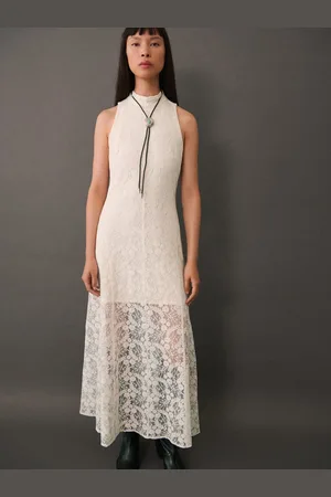 MANGO Lace Maxi Dress