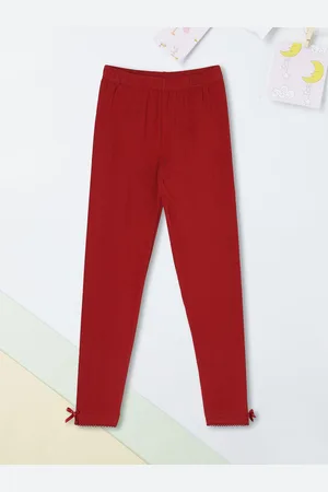 Max Collection Girls Cotton Mid-Rise Ankle-Length Leggings