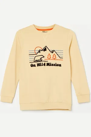 Lifestyle Boys Cotton Printed Round Neck Long Sleeves Pullover Sweatshirt